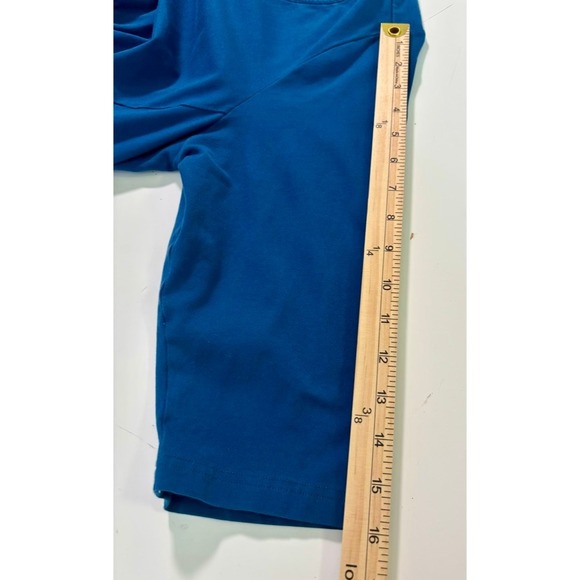 eShakti Blue Empire Waist V-Neck Dress 22W Modest Office Capsule Pockets - Picture 13 of 15